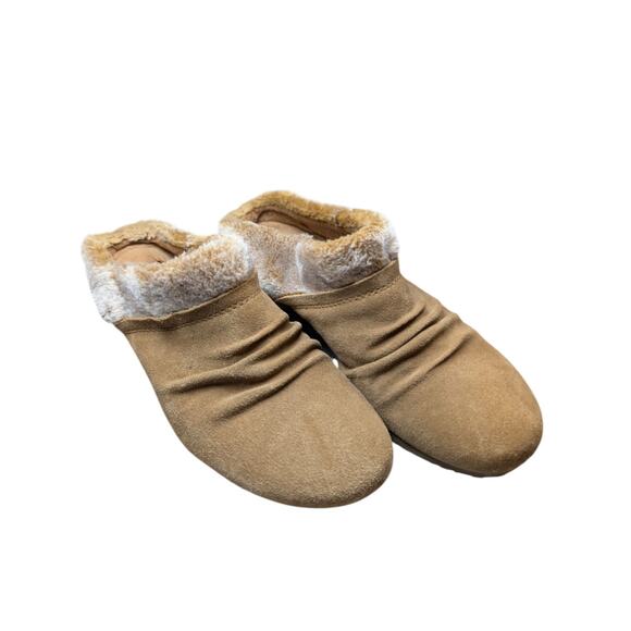 Baretraps Mules Slip-on Clogs Shearling Lined Suede Women's Size 8.5 Boho - Picture 2 of 9
